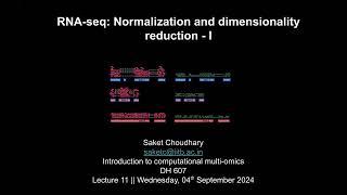 DH607 Fall 2024 Lecture 11  RNAseq normalization [upl. by Vinaya]