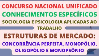 Estruturas de Mercado Concorrência Perfeita Monopólio Oligopólio e Monopsônio  CNU [upl. by Eisset]