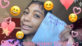 How to make a paper blind bag [upl. by Swisher]