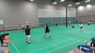 Arena Badminton club games Pomona California 9月9日24  2 Alan amp Chi vs Oscar amp Karen [upl. by Ordnassela82]