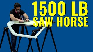 HEAVY DUTY 1500 lb Metal Saw Horse  Perfect for Metal Fabrication Or Woodworking  Eastwood [upl. by Constantino115]