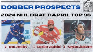 2024 NHL DRAFT RANKING MEETING  DobberProspects April Top 96 Scouts Roundtable [upl. by Siskind]