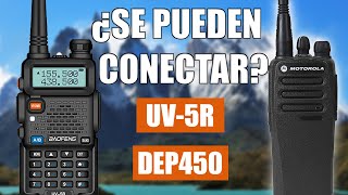 CONECTAR UNA RADIO MOTOROLA DEP450 CON UNA BAOFENG UV5R  RAPIDO Y FACIL [upl. by Yditsahc]