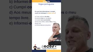 Sintaxe Prof Tomi Farias responde questão sobre objeto direto [upl. by Elsilrac]