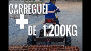 CARREGUEI  DE 1200KG NO TRICICLO AGRICOLA [upl. by Livingston]