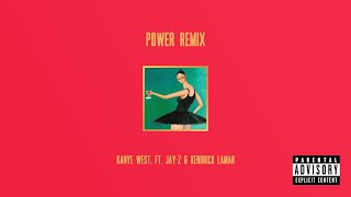 POWER REMIX  Kanye West ft JAYZ amp Kendrick Lamar  MASHUP [upl. by Ociram]