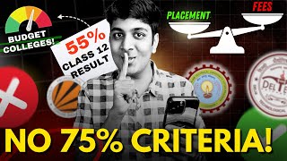 Top Engineering Colleges on Class 12th Marks  NO 75 Criteria ❌😱 [upl. by Nirret]