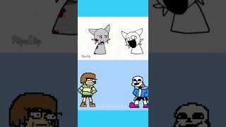 wenda and chara lamo flipaclip animation cat memes sans undertale sprunki shorts [upl. by Narmi]