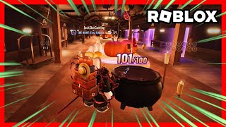 DOORS HALOWEEN UPDATE I Eat 100 Candies  ROBLOX THE HAUNT [upl. by Amoeji854]