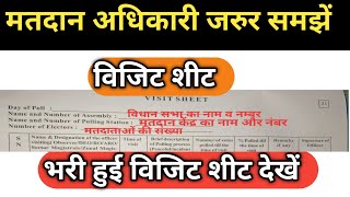 visit Sheet  visit Sheet kaise bhare  भरी हुई विजिट शीट देखें visitsheet peethaseen [upl. by Qooraf]