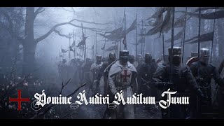 Domine Audivi Auditum Tuum  Templars singing and marching in the rain [upl. by Ayatnahs945]