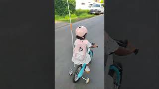 Kizias Morning Bike Ride to Kindergarten 🚴‍♀️✨ shortsvideo shorts school kids bike [upl. by Eerised]