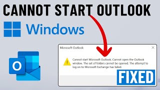 FIXED quotCannot Start Microsoft Outlookquot Error in 1 Minute [upl. by Woodrow]