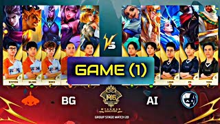 M6 Quality week 2 Day 3  AI vs BG Game  1 [upl. by Kussell]