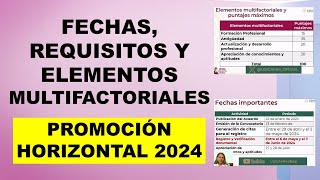 Fechas requisitos y elementos multifactoriales Promoción Horizontal 2024 USICAMM [upl. by Namsaj]