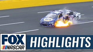 Chase Elliott and Brad Keselowski Crash Early at Charlotte  2017 CHARLOTTE  NASCAR on FOX [upl. by Aener]