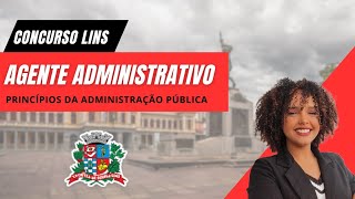 Concurso de Lins  Agente Administrativo Princípios da Administração Pública [upl. by Ralina668]