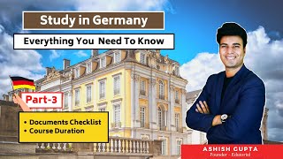 Study in Germany Part 3 Course Duration Document Checklist [upl. by Ettore]