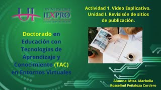 Video Explicativo de Revisión de Sitios de Publicación [upl. by Rochkind]