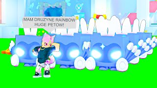 KUPIŁEM DRUŻYNĘ RAINBOW HUGE PETÓW W PET SIMULATOR X Roblox [upl. by Lenoyl]