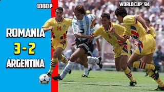 Romania vs Argentina 3  2 Exclusives Full Highlights Round Of 16 WorldCup 94 HD [upl. by Kirenoj]