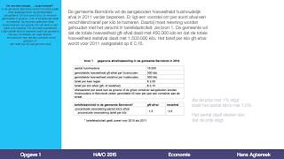 Examentraining Economie HAVO Elasticiteit  examen 2015 opgave 1 [upl. by Schindler]