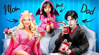 My Parents Are Vampire and Barbie Extreme Makeover from Barbie to Popular Vampire [upl. by Ydarb]