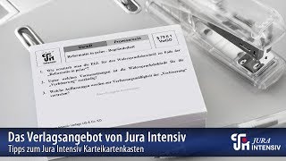 Tipps zum Jura Intensiv Karteikartenkasten [upl. by Kerin]