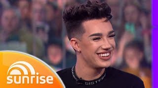 James Charles talks internet trolls and makeup tips  Sunrise [upl. by Nihsfa]