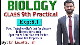 Food tests benedicts test for glucose iodine test for starch  9th biology practical  Exp 81 [upl. by Nosac]