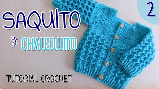 Ajuar Saquito chambrita chaleco tejido a crochet para bebes 22 [upl. by Primrose879]