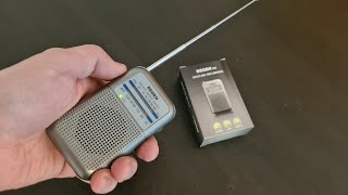 Unboxing Degen DE333 AM FM mini portable pocket radio from AliExpress [upl. by Landmeier]