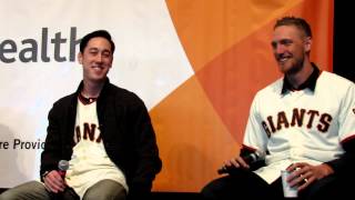 Hunter Pence and Tim Lincecum Impressions of Each Other During 2013 SF Giants Fan Fest [upl. by Dlared839]