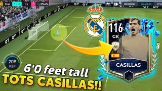 TOTS CASILLAS IKER CASILLAS 116 RATED GK REVIEW  NEW ICON TOTS IS HE THE BEST GK IN FIFA MOBILE [upl. by Australia]