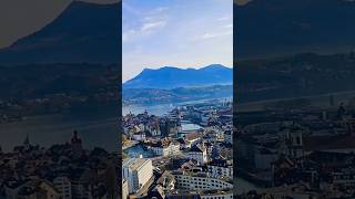 🇨🇭Lucerne or Luzern Switzerland View from Hotel Chateau Gutsh abba switzerland lucerne swiss [upl. by Nabalas]