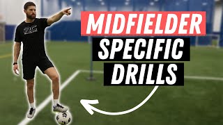 Midfielder Specific Drills  Individual Midfielder Training [upl. by Edgerton]