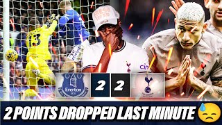 2 POINTS DROPPED IN THE LAST MINUTE 😓 Everton 22 Tottenham EXPRESSIONS REACTS [upl. by Mauri]