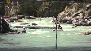 Patrouille Kayak Cadets BeaumontleRoger France Slalom lArgentière 2015 [upl. by Ainesej]