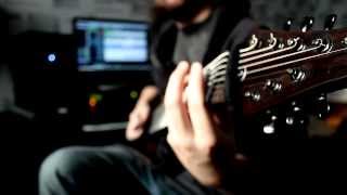 Oni 8 string Macassar Ebony Top amp Axe FX Standard test Meshuggah  Bleed cover [upl. by Netsreik]