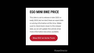 New mini bike from ego  I want one [upl. by Arikal]