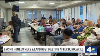 Concerned San Fernando Valley neighbors and LAPD host safety meetings [upl. by Maryjane555]