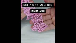 Aprende a realizar encaje comestible INSTANTANEO CON FONDANT [upl. by Gnni99]