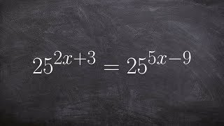 Solving an equation using the equality of exponents [upl. by Arnulfo]