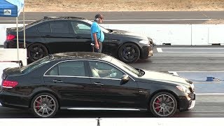 BMW m5 vs AMG V8 Biturbo Mercedes drag race [upl. by Aihsiyt344]