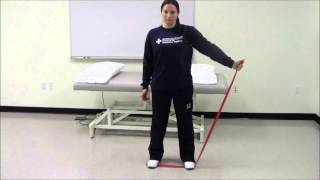 Shoulder Abduction Strengthening  Resistance Bands [upl. by Nibram]