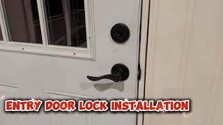 Entry Door Lock Installation DIY Easy Step By Step [upl. by Piderit357]