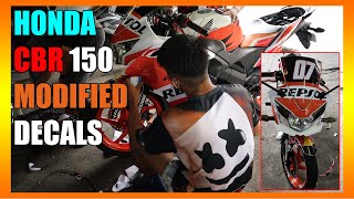 HONDA CBR 150 MODIFIED STICKER DECALS  Philippines [upl. by Adnoral]