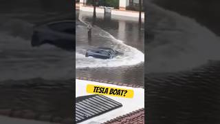 Tesla Model 3 Drives through Flood Waters tesla flood cars [upl. by Liahus406]