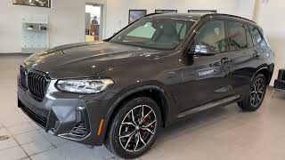 2023 BMW X3 30i M sport Dark Graphite with Black Sensatec [upl. by Akilam]