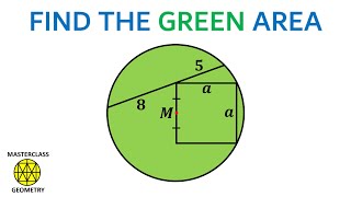 area circle  square side length  geometry problems  solutions  circle  Masterclass Geometry [upl. by Esojnauj]